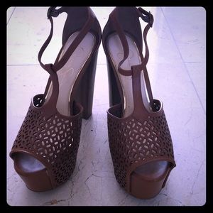 Never before worn chunky heels